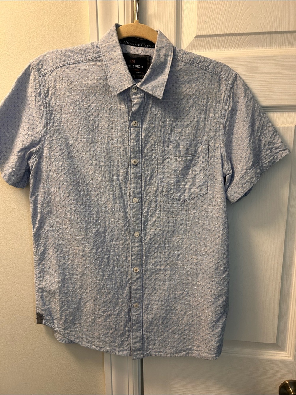Nickel and Iron Light Blue Short-Sleeve Button-Down Shirt